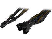 Coboc TX4SPL2 6 6 Sleeved 6 inch 1 to Two 2 x 4 pin TX4 PWM Fan Power Splitter Cable Net Jacket