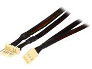 Coboc TX3SPL2 6 6 Sleeved 6 inch 1 to Two 2 x 3 pin TX3 Fan Power Splitter Cable