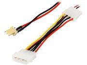 Coboc LP4ADTX3 6 4 6 4 pin Molex LP4 to 3 pin TX3 Fan Power Adapter Converter Cable 12V DC only