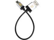 DataSTREAM Micro USB OTG to 2.0 USB Host Cable Adapter Black and Silver