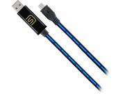 DATASTREAM Micro USB Cable with Blue LED Flowing Current for Power Charging Data Sync and Data Transfer Works with Samsung Galaxy S7 Sony Xperia Z3 Mot