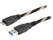 Accessory Power DSDCMIC3F030EW DATASTREAM 3 Feet Type A USB to Micro B USB 3.0 Charge and Sync High Speed Cable Black