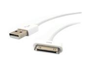 Comprehensive A30 USBA 3ST White 30 Pin Dock Connector to USB A Male Adapter Cable for iPhone 4S iPad