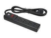 V7 SA0404B 8N6 4 ft. 4 Outlets 450 Joules Home Office Surge Protector