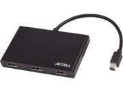 Accell K088B 009B UltraAV Mini DisplayPort 1.2 to 3 HDMI Multi Display MST Hub Black