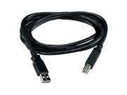 QVS 3 Pack 10ft USB 2.0 High Speed Type A Male to B Male Black Cable