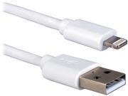 QVS ACL 1M White USB to 8 Pin Lightning Charge and Sync MFi Cable