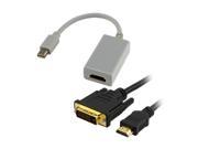 Insten Model 675429 Mini DisplayPort To HDMI M F Adapter 6Ft HDMI To DVI Cable 5Gbps M M Black
