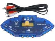Insten 1044593 3 to 1 Composite AV Signal Switch w RCA AV Cable