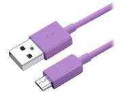 Insten 798039 Pleasant Purple Universal USB to Micro USB Data Cable