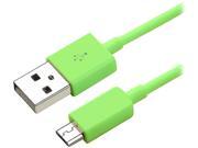 Insten 1132011 Green 1X Micro USB 2 in 1 Cable compatible with HTC One M7