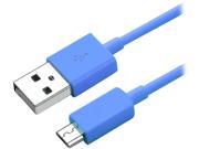 Insten 1132012 Blue 1X Micro USB 2 in 1 Cable compatible with HTC One M7
