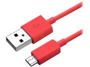 Insten 1131831 Red 1X Micro USB 2 in 1 Cable Compatible with Blackberry Z10