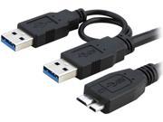 Insten 1161227 21 2X A to Micro B USB 3.0 Y Cable