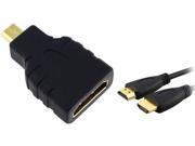 Insten 384184 HDMI Type A to Type D F/M Adapter w/ High Speed HDMI Cable Insten 384184 HDMI Type A to Type D F/M Adapter w/ High Speed HDMI Cable
