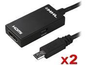 Insten 1532365 2 x Micro USB to HDMI MHL Adapter