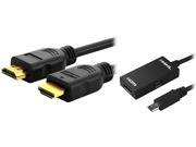 Insten 1926480 Micro USB to MHL Adapter 25 ft. HDMI Cable For Samsung Galaxy S3 S4 S5 Note 2 Note 3