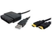Insten 1926495 PS2 Controller Adapter High Speed HDMI Cable M M For Sony PlayStation 2 PS2 PlayStation 3 PS3