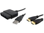 Insten 1926502 PS2 Controller Adapter High Speed HDMI Cable M M For Sony PlayStation 2 PS2 PlayStation 3 PS3