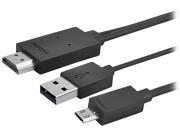 Insten 2036851 Micro USB to HDMI MHL HDTV Adapter for Samsung 11 pin phone S5 S4 S3 Note 3 Note II Black