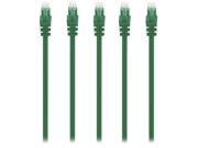 5 PACK 2 FT RJ45 CAT 6E 550MHZ MOLDED ETHERNET NETWORK PATCH CABLE GREEN Lifetime Warranty