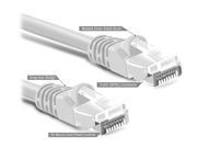 5 PACK 6 FT RJ45 CAT5E MOLDED ETHERNET NETWORK PATCH CABLE WHITE Lifetime Warranty