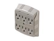 Steren 905 307 Wall Mount 6 Outlets 370 Joules Plug In Surge Protector
