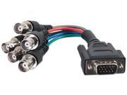 Cables To Go 02566 6 6in Premium VGA Male to RGBHV 5 BNC Female Video Cable