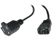 Cables To Go Model 03149 15 ft. 18 AWG Monitor Power Adapter Cord IEC320C14 to NEMA 5 15R