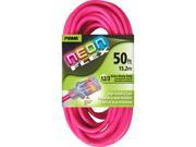 Prime Wire Model NS513830 50 ft. Neon Flex High Visibility Extension Cord