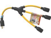 Prime Wire Model AD160802L 2 ft. 12 3 STOW Twist to Lock Yellow Win Adapter