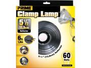 Prime Wire Model CL060506 5.5 Reflector Clamp Lamp With 6 Feet 18 2 SPT 2 Cord