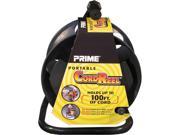 Prime Wire Model CR003000 100 ft. Portable Cord Reel With Metal Stand Black Holds 100 Ft of Cord