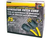 Prime Wire Model GC143925 25 ft. Generator Patch Cord 25 ft 30 Amp 4 Prong Twist to Lock