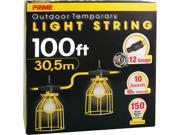 Prime Wire Model LSTLM835 100 ft. 12 3 SJTW TTL Temporary Light String With Metal Cages
