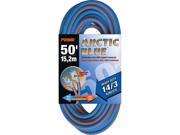 Prime Wire Model LT530730 50 ft. Heavy Duty 50 Foot Artic Blue All Weather TPE Extension Cord