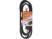 Prime Wire Model PS010608 8 ft. 16 3 SJTW Replacement Power Supply Cord