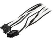 Phanteks PH CB8V_BW 19.68 8 to 8 6 2 Pin VGA Extension cable 500mm Length Black White