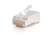 C2G RJ45 Shielded Cat5 Modular Plug for Round Solid Cable 25pk
