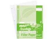 Pacon 3202 Ecology Recycled Filler Paper 150 Sheet College Ruled Letter 8.50 x 11 150 Pack White Paper