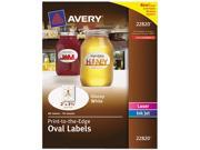 Oval Print to the Edge Labels 2 x 3 1 3 White 80 Pack