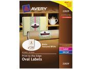 Oval Print to the Edge Labels White 2 x 3 1 3 80 Pack