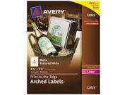 Textured Arched Print to the Edge Labels 4 3 4 x 3 1 2 White 40 Pack