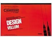 ClearPrint 10001416 Plain Vellum Pad 50 Sheet 16 lb Basis Weight Tabloid 11 x 17 1 Pad White Paper