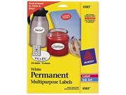 Oval Multi Use Labels 1 1 2 x 2 1 2 Matte White 270 PK