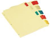 Economical Insertable Index Multicolor Tabs 5 Tab Letter Buff 6 S