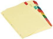 Economical Insertable Index Multicolor Tabs 8 Tab Letter Buff 6 S