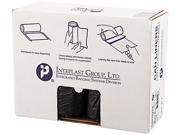 High Density Can Liner 40 x 48 45 Gallon 22 Micron Black 25 Roll