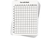 Math Dry Erase Whiteboard 9 X 12 Grid 10 Pack