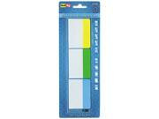 Write On Self Stick Index Tabs Flags 1 1 2 X 2 Blue Green Yellow